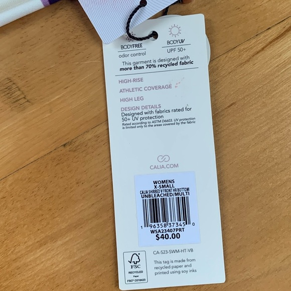 Calia by Carrie Underwood Swim Collection High Rise Bottoms NWT size XS - Picture 5 of 6